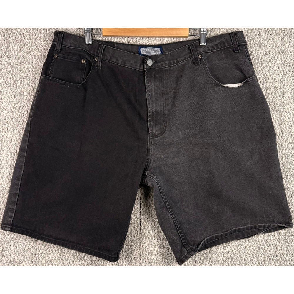 Corniche VTG 90s Jorts Shorts 42 Black Two Tone Denim Baggy Hip Hop Skate M13